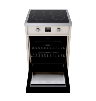 8720769323265_wiggo_WIO-E621A(CX)_freestanding oven_60cm_CREAM_INOX_open