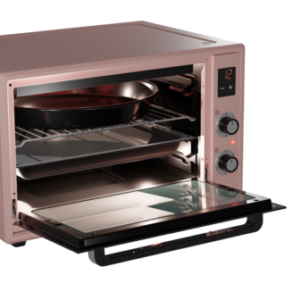 Wiggo WMO-E657(P) - Vrijstaande Mini Oven - 65 liter - Pink