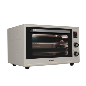 Wiggo WMO-E657(C) - Vrijstaande Mini Oven - 65 liter - Creme