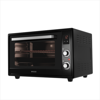 Wiggo WMO-E657(B) - Vrijstaande oven - 65 liter - Zwart