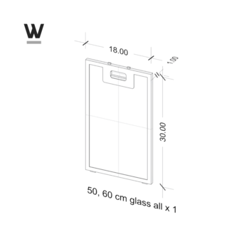 Wiggo WA-AFG512 Afzuigkap Aluminium Vetfilter 50cm