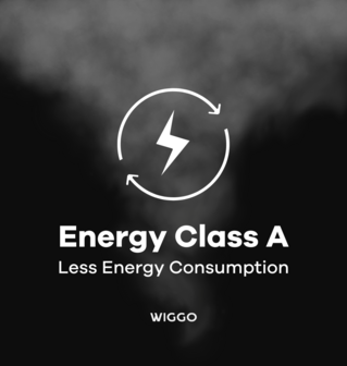 Wiggo WE-A532G(B) &ndash; Glas Schouw Afzuigkap, 60 cm &ndash; A+ Energieklasse, 3 Snelheden