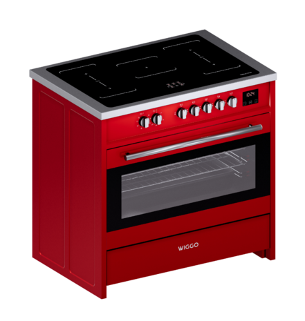 8720769323302_wiggo_WIO-E921A(RX)_freestanding oven_90cm_RED_INOX_left