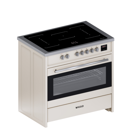 8720769323296_wiggo_WIO-E921A(CX)_freestanding oven_90cm_CREAM_INOX_left