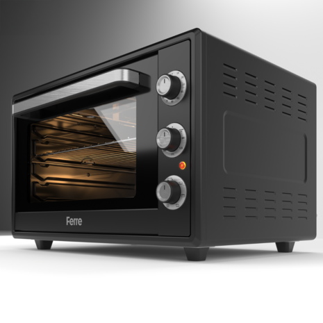 Ferre GFK-60TMO - Vrijstaande Mini Oven - 65 liter - Zwart