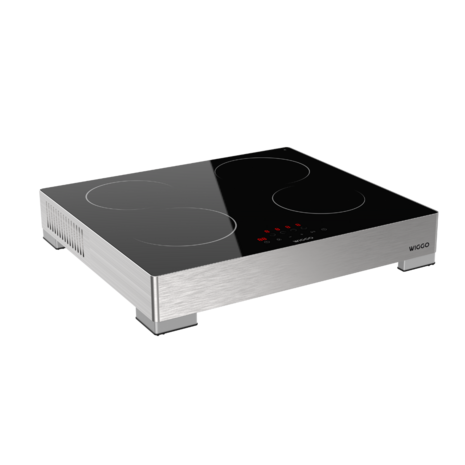 Wiggo WH-EF614G(X) - Vrijstaande inductie kookplaat - 1 fase - 60cm - Zwart 