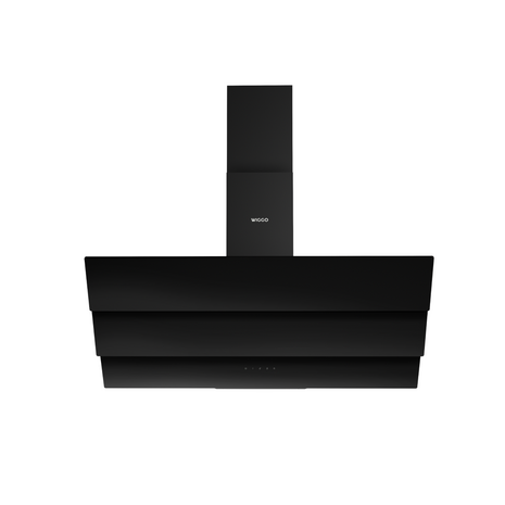 Wiggo WE-A943G(B) – Glas Schouw Afzuigkap, 90 cm – A+ Energieklasse, 4 Snelheden