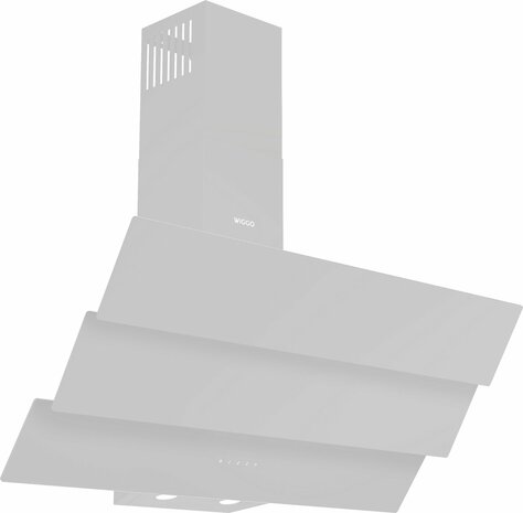 Wiggo WE-A943G(W) – Glas Schouw Afzuigkap, 90 cm – A+ Energieklasse, 4 Snelheden